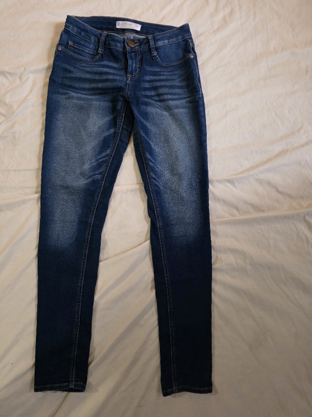 No Boundaries Women's Dark Blue Skinny Stretch Jeans-Low Rise